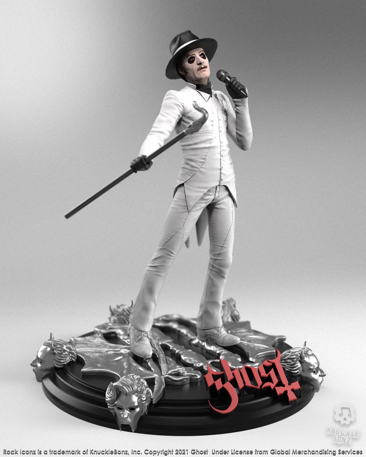 Ghost Cardinal Copia White Tuxedo (Variant) KnuckleBonz Statue